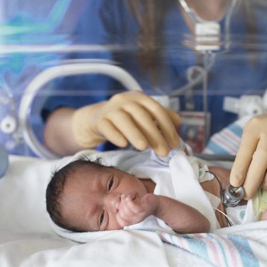 baby in incubator